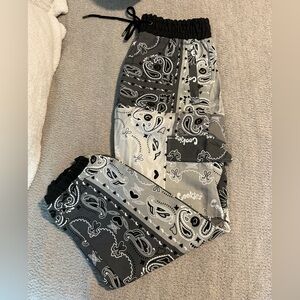 Cookies Black and Gray Paisley Joggers
